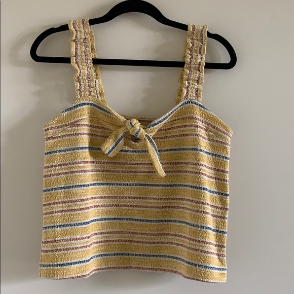 Madewell Texture & Thread Tie Front Tank Small - Picture 6 of 10